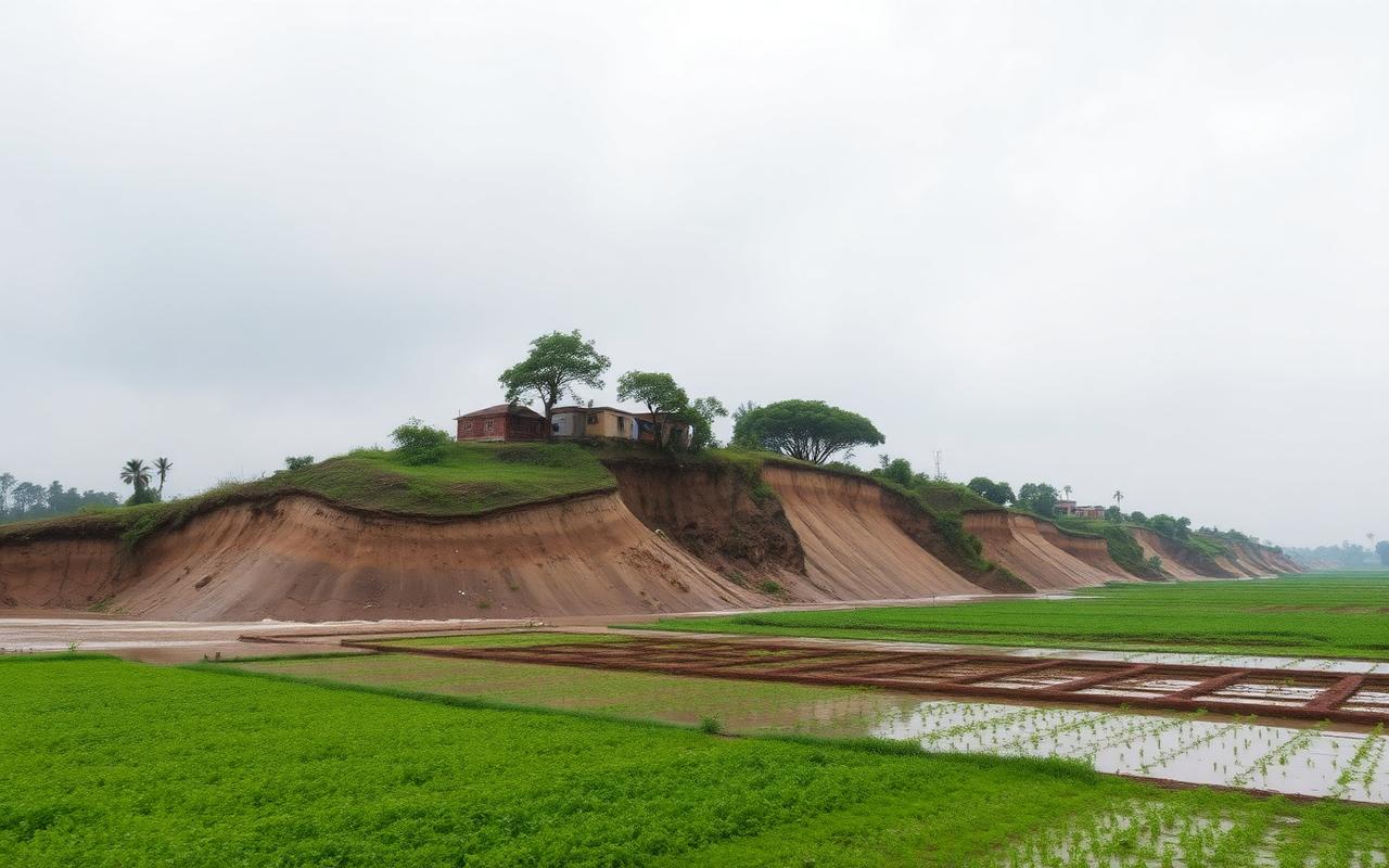 নদী ভাঙনের ছবি